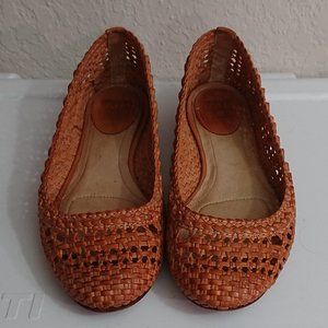 Frye Emma leather woven ballet flat 6